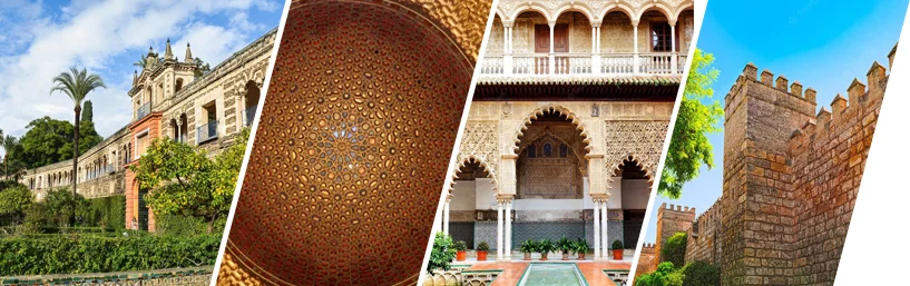 alcazar seville gardens arabic palace