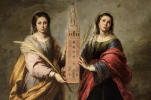 giralda painting murillo cathedral de seville santa justa y rufina