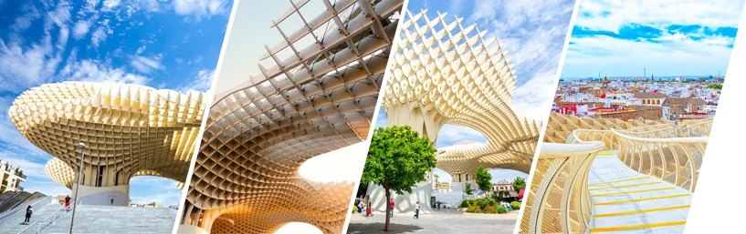 metrosol parasol seville wood futuristic structure