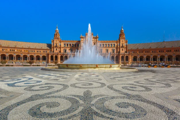 square spain sunny day sevilla spain