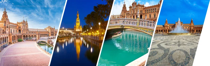 square spain plaza espana seville water font ticket