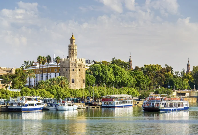 torre del oro seville city travel sun tower river ticket cruise